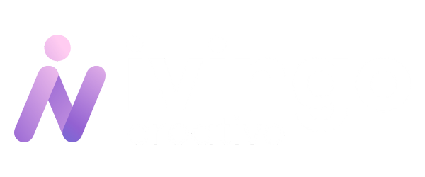 Ivingo Creative Logo Purple Icon with White Text